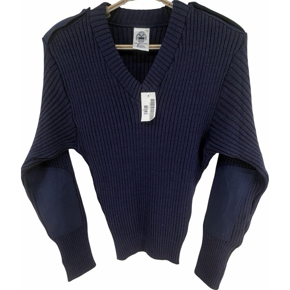 Defense Logistics Agency Guardian Collection 42R Military Blue Wool Sweater NWT